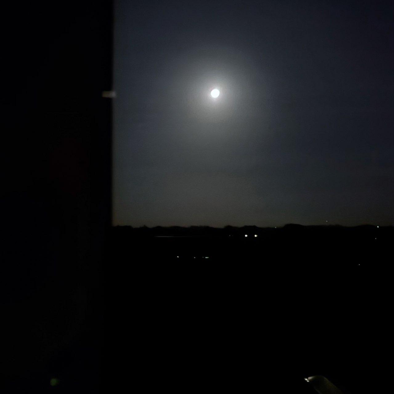 The Moon over Maghera, United Kingdom — full moon, Lunar Day 16