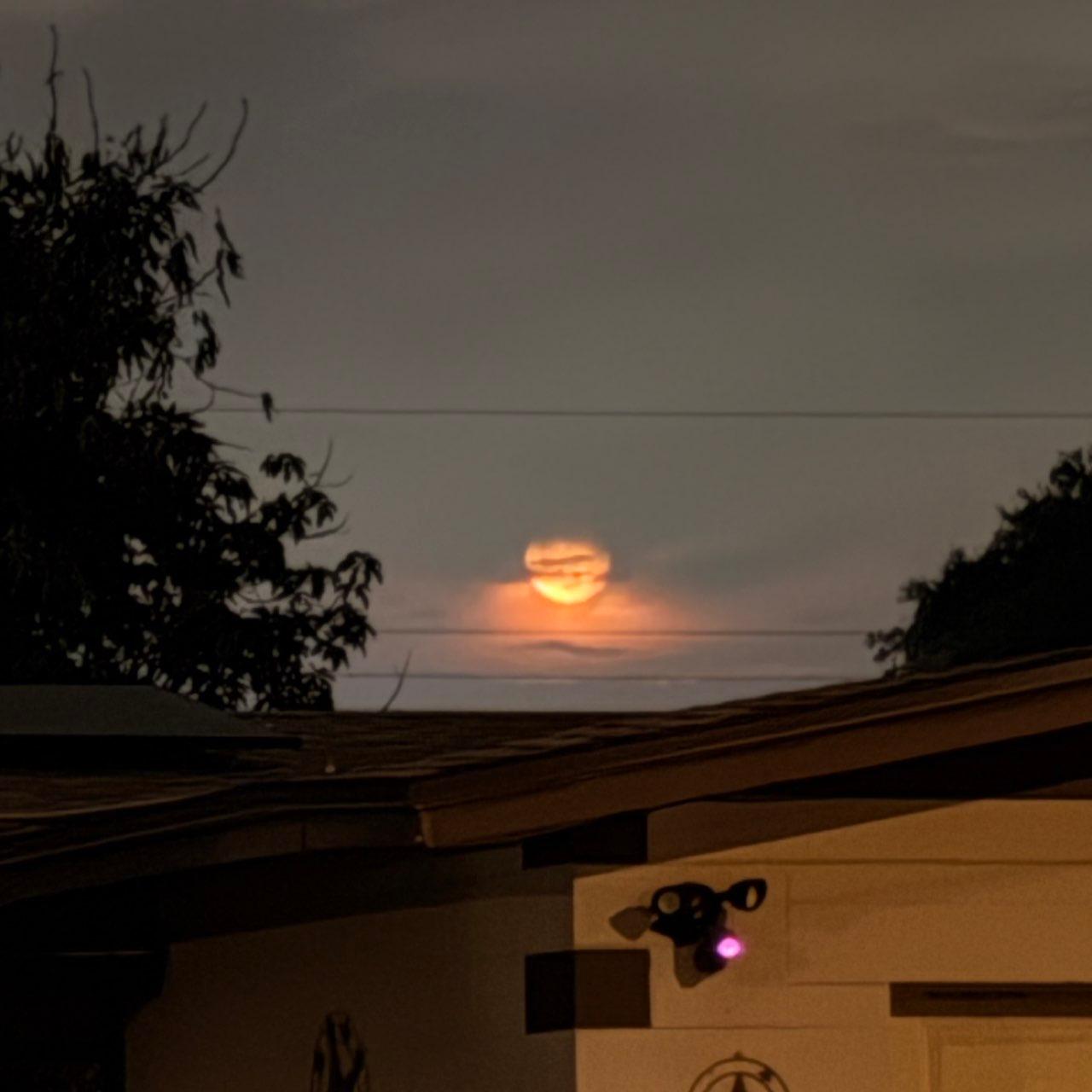 The Moon over Tampa, United States — full moon, Lunar Day 18