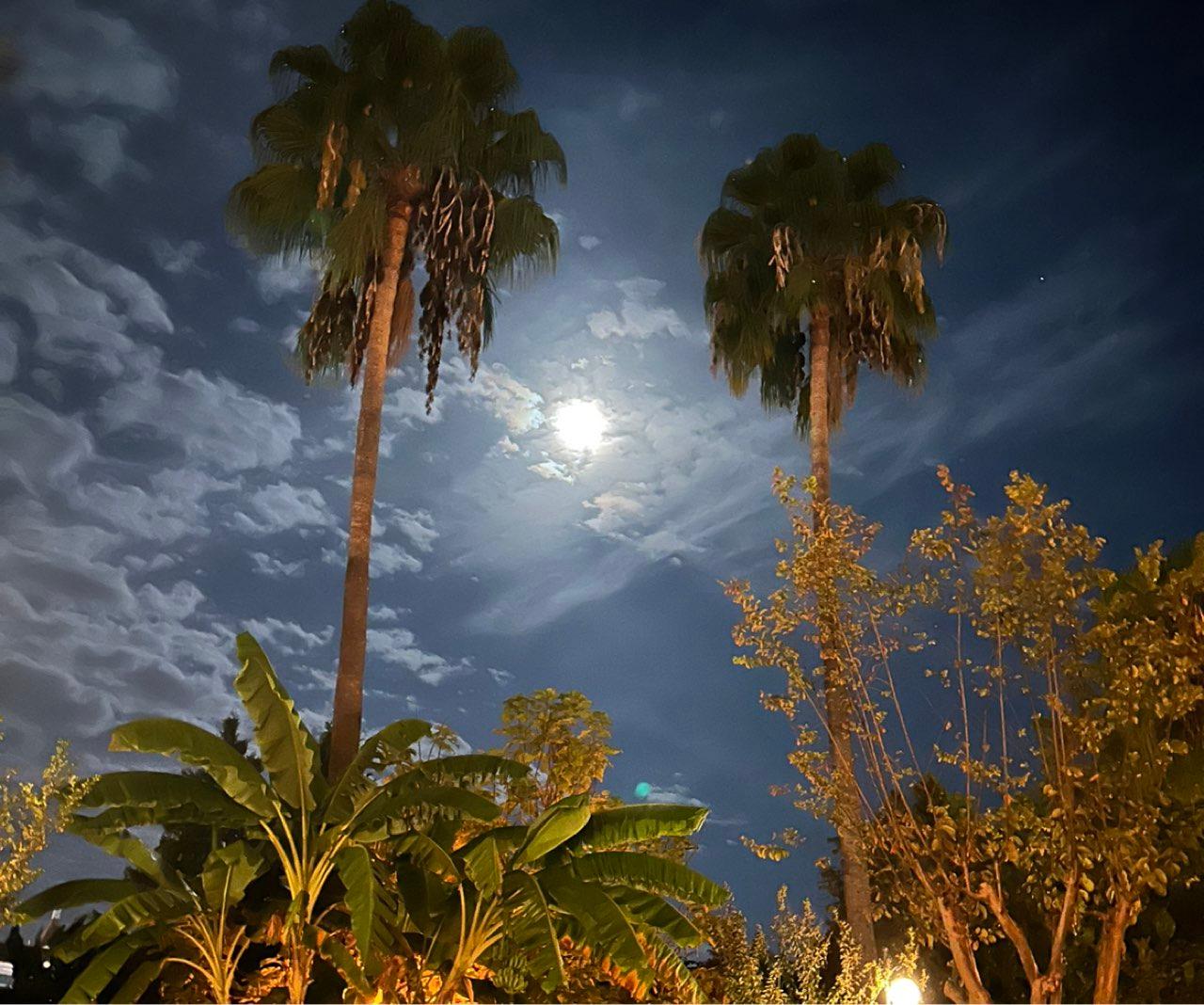 The Moon over Alanya, Türkei — full moon, Lunar Day 17