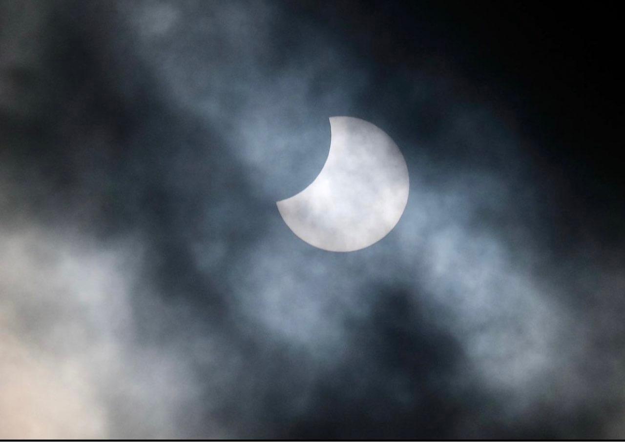 The Moon over Stuttgart, Deutschland — new moon, Lunar Day 1