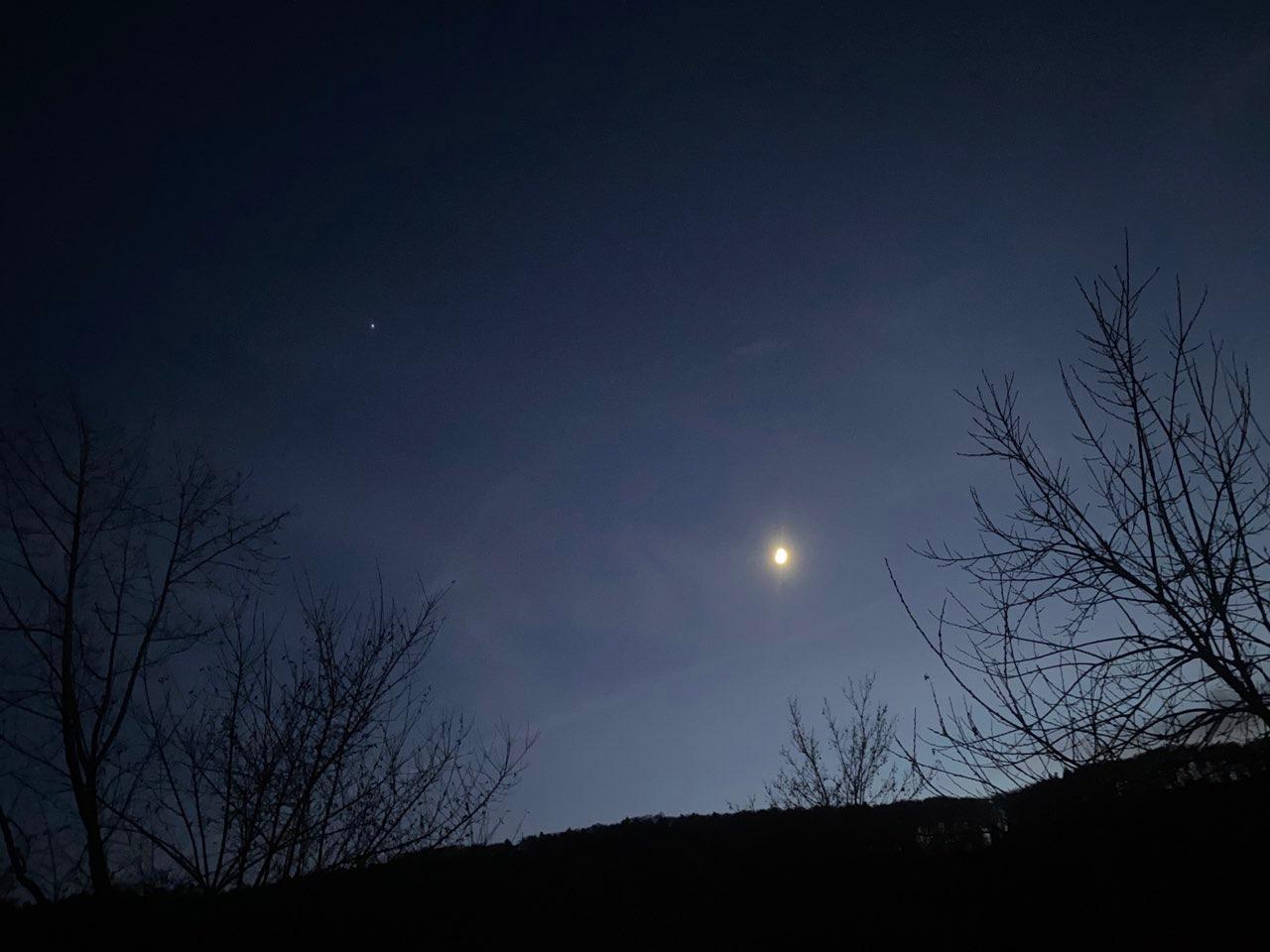 The Moon over Riedenburg, Deutschland — first quarter, Lunar Day 5