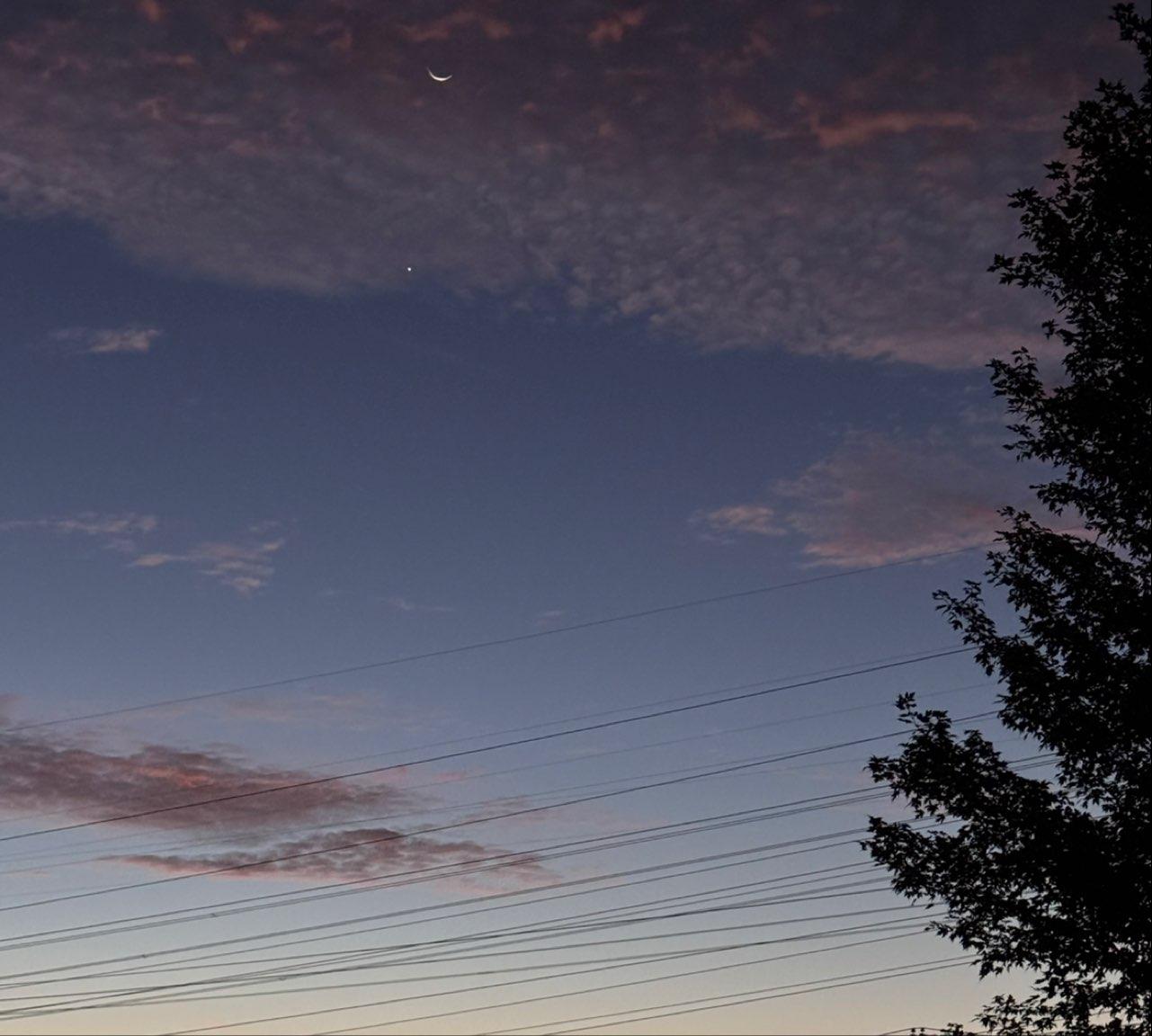 The Moon over South Russell, United States — waning crescent, Lunar Day 27
