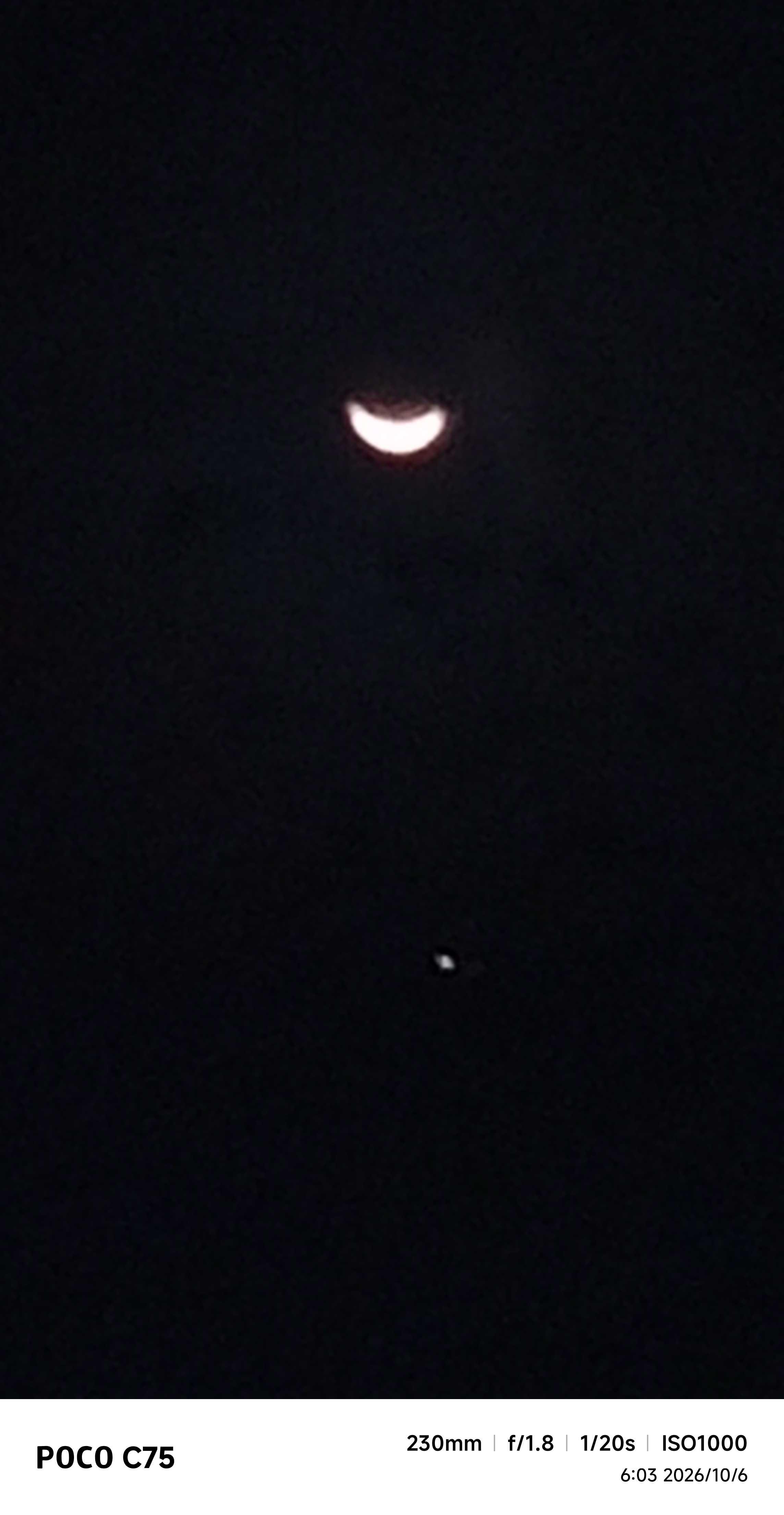 The Moon over Egypt — waxing gibbous, Lunar Day 13