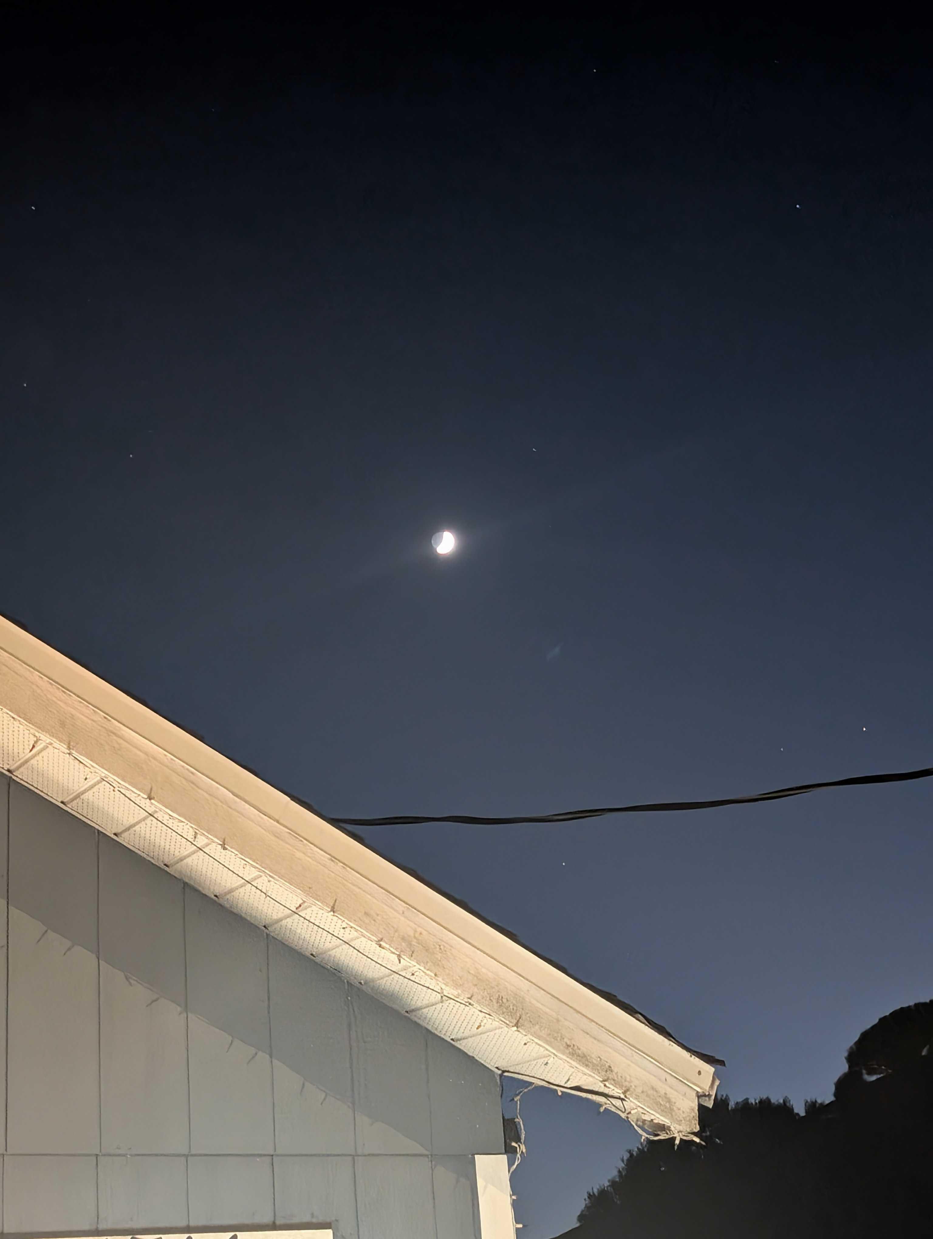 The Moon over Port St. Lucie, United States — waxing crescent, Lunar Day 6