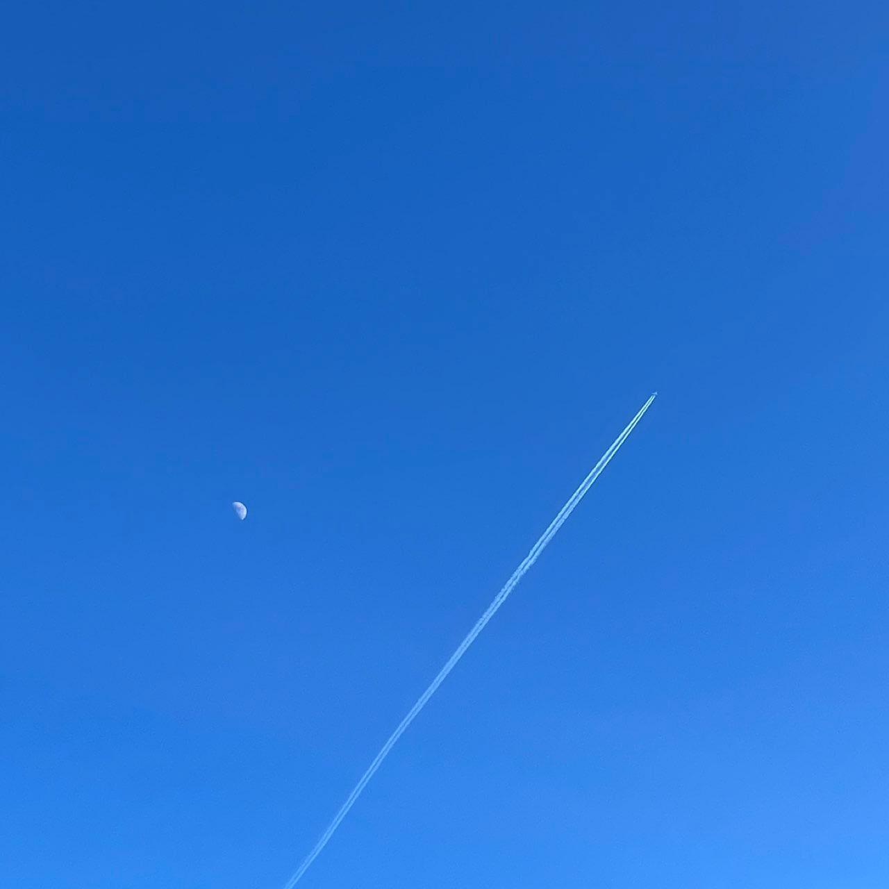 The Moon over Batumi, Georgia — first quarter, Lunar Day 8