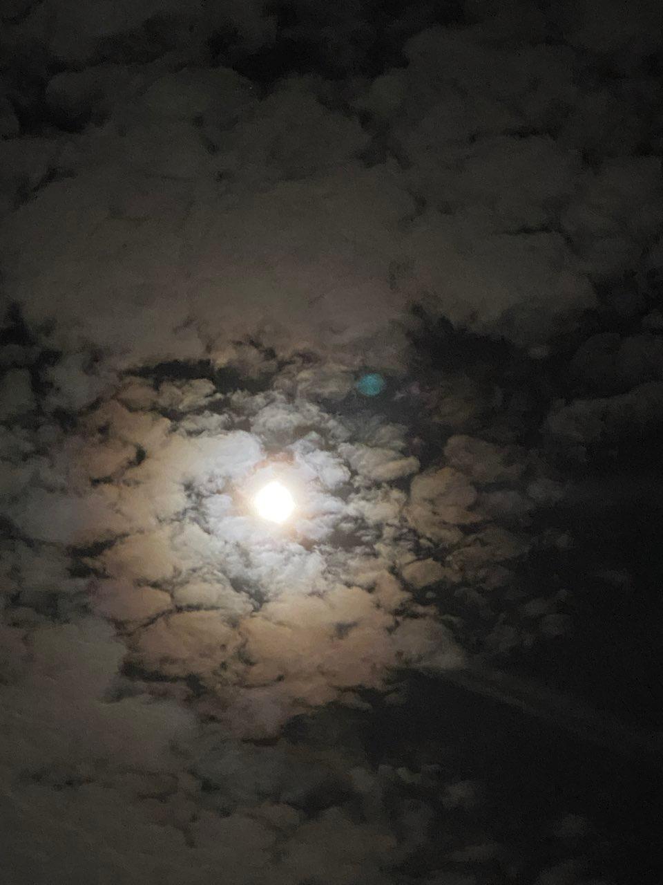 The Moon over Herrenberg, Deutschland — full moon, Lunar Day 15