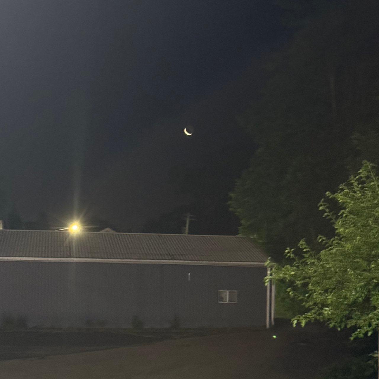 The Moon over Girard, United States — waning crescent, Lunar Day 28