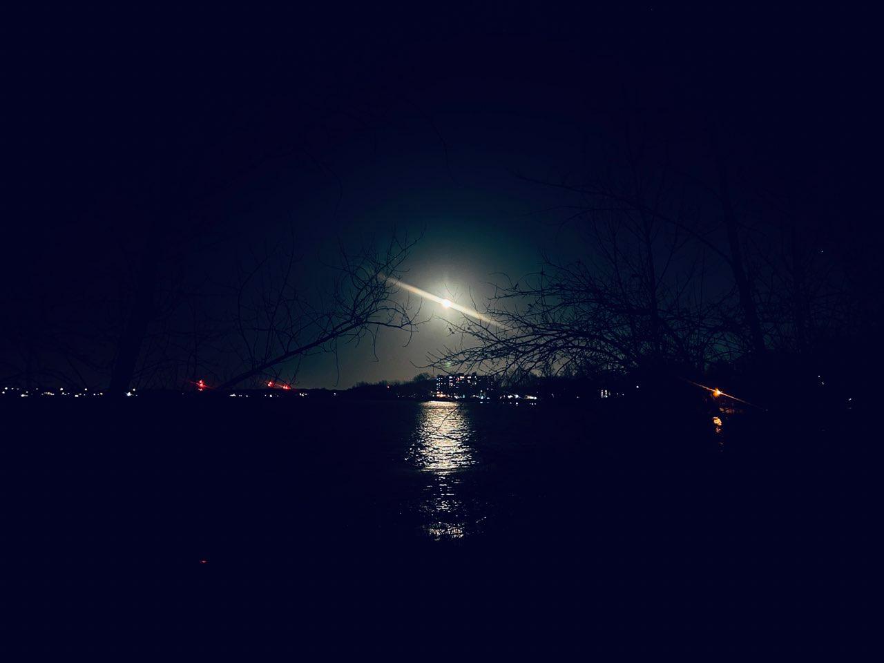 The Moon over Deux-Montagnes, Canada — waxing gibbous, Lunar Day 13
