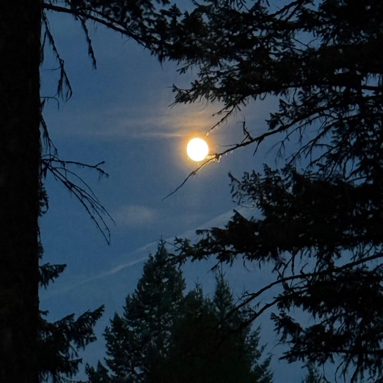 The Moon over Whitefish, United States — full moon, Lunar Day 15