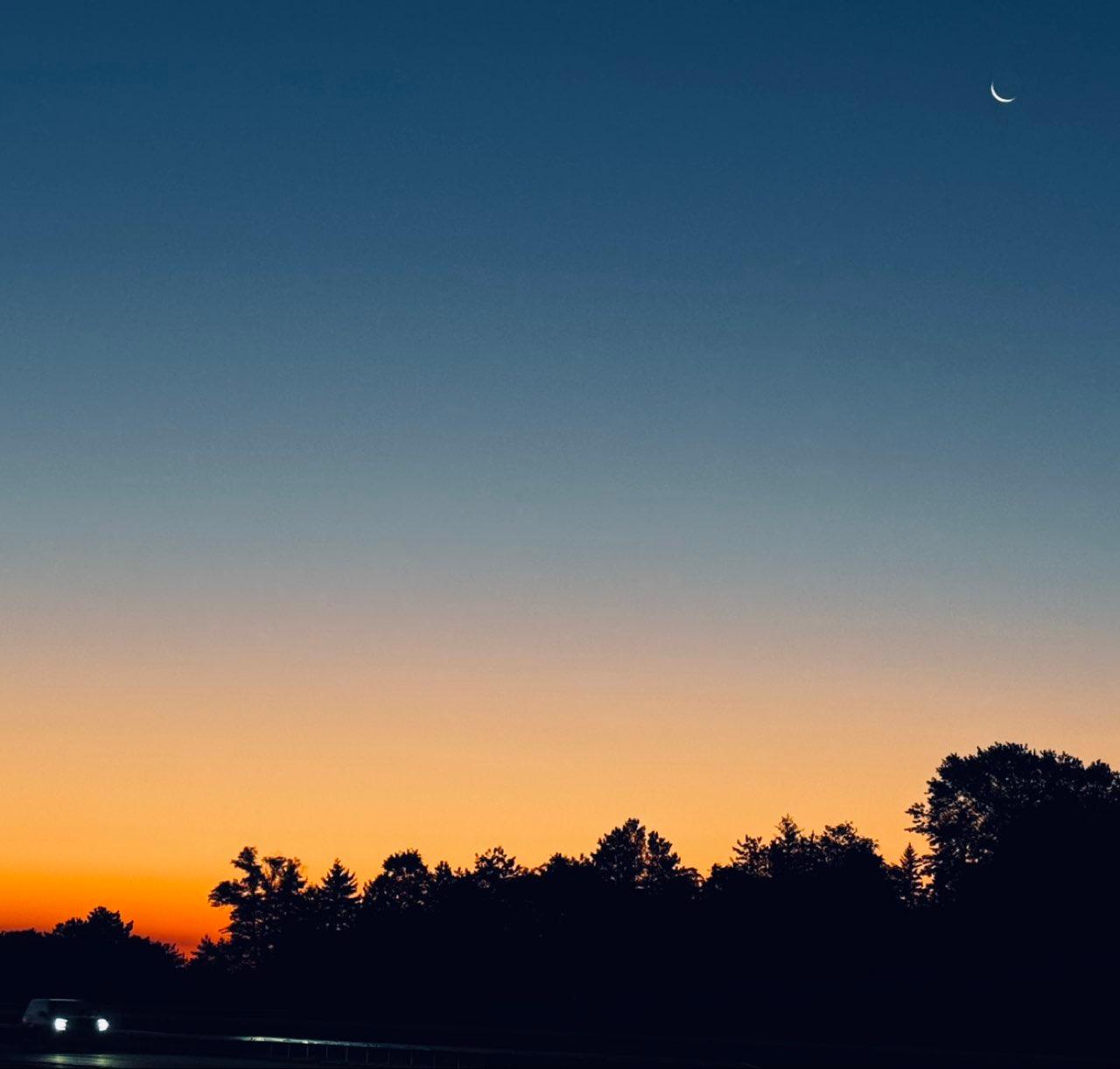 The Moon over Henrietta, United States — waning crescent, Lunar Day 28