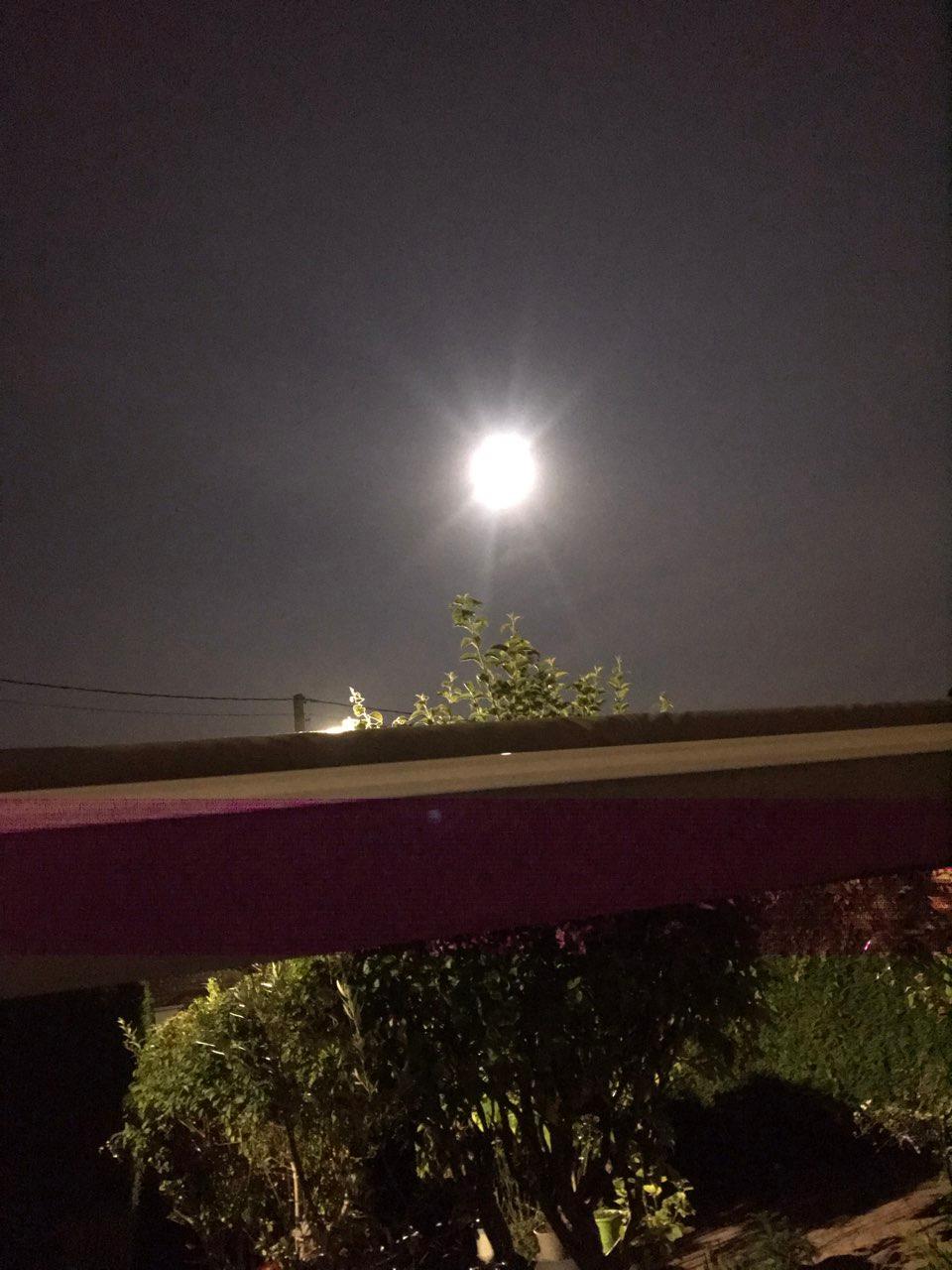 The Moon over Rouen, France — full moon, Lunar Day 16