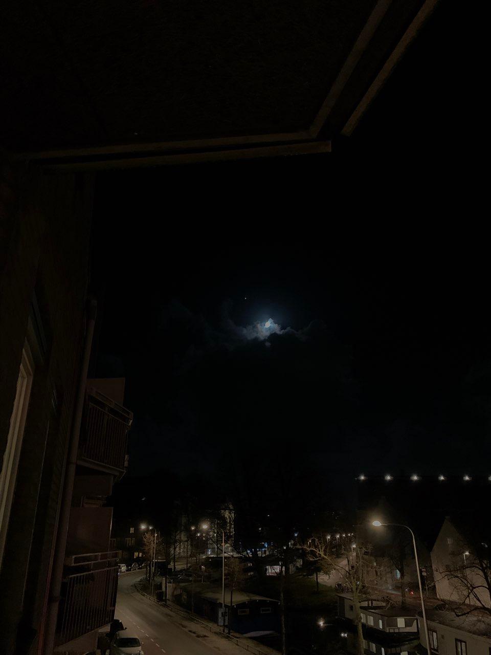 The Moon over Groningen, Netherlands — waxing gibbous, Lunar Day 11