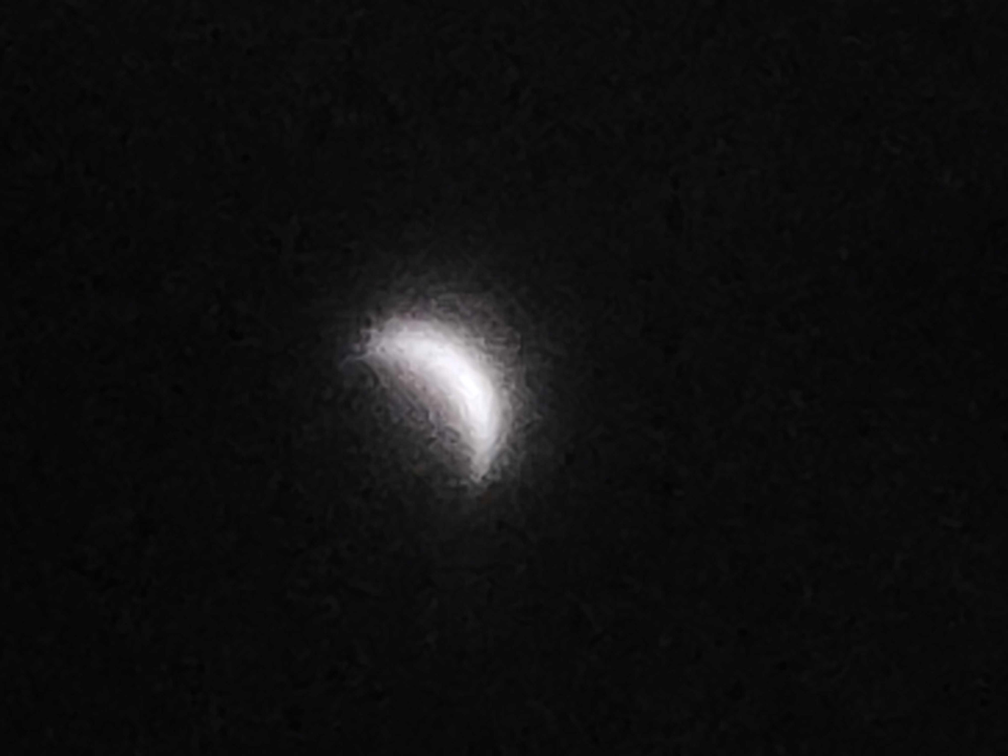 The Moon over Bridgeport, United States — waxing crescent, Lunar Day 4