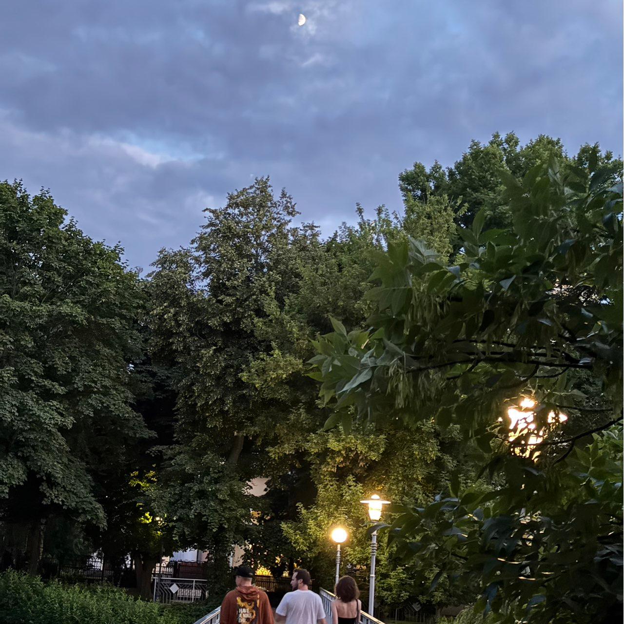 The Moon over Gomel, Belarus — first quarter, Lunar Day 10