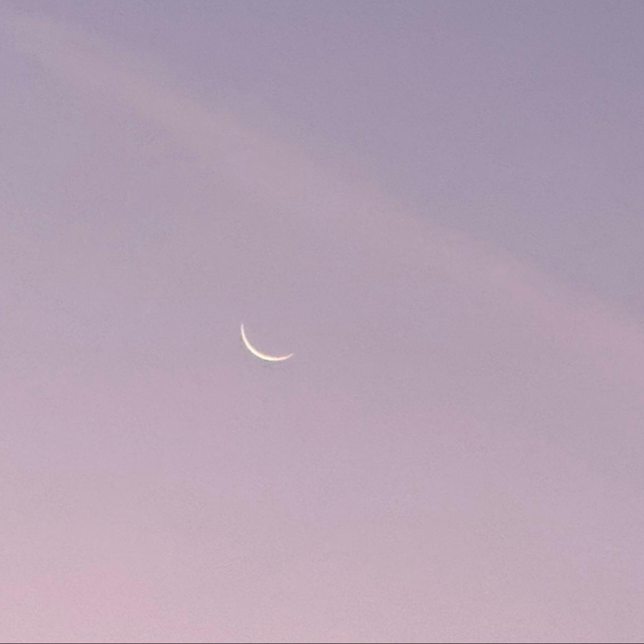 The Moon over Wetzlar, Deutschland — waning crescent, Lunar Day 28