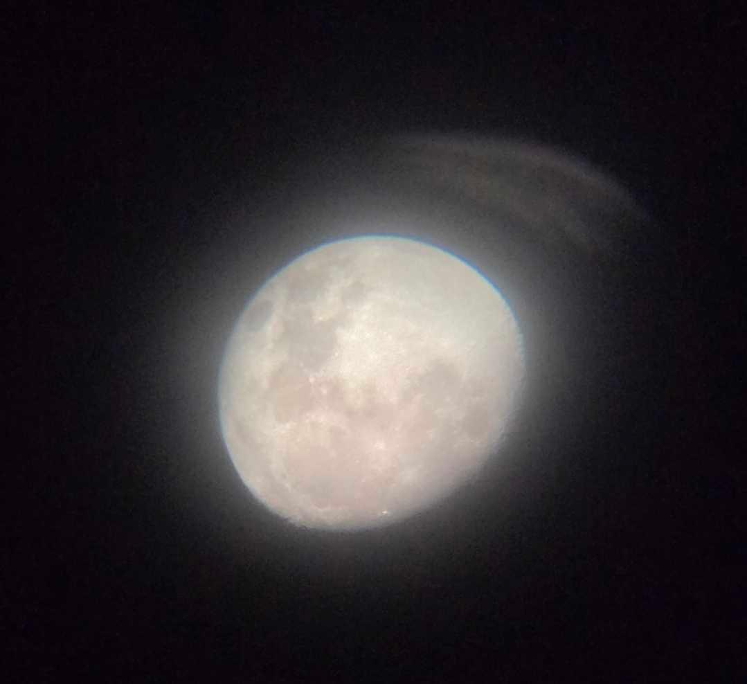The Moon over 아산시, 대한민국 — waxing gibbous, Lunar Day 13