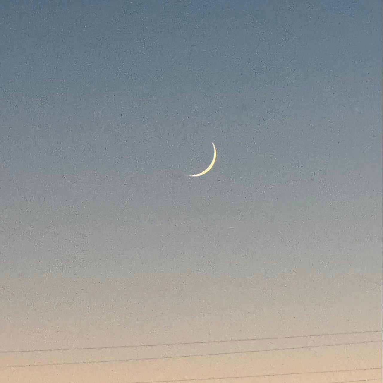 The Moon over Lodi, United States — waxing crescent, Lunar Day 3
