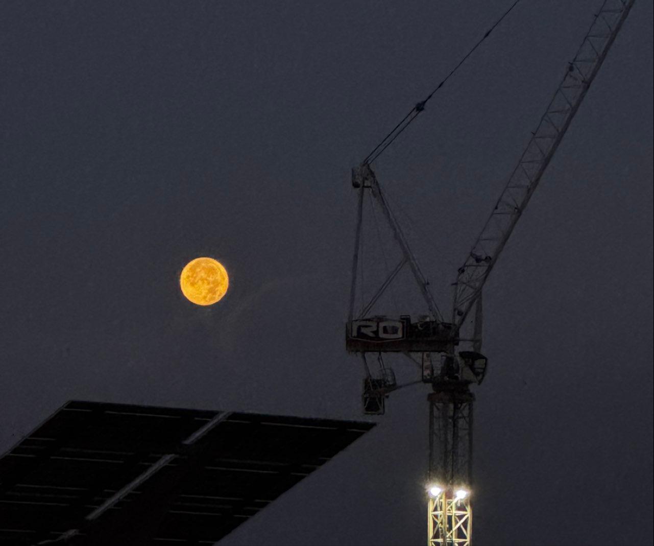 The Moon over Austin, United States — full moon, Lunar Day 16