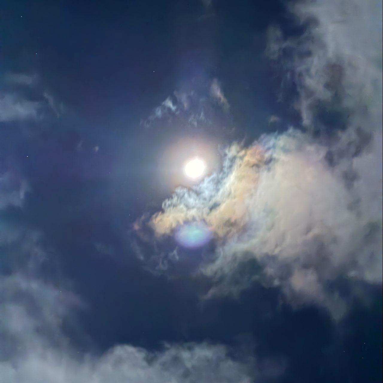 The Moon over Enugu, Nigeria — waxing gibbous, Lunar Day 13