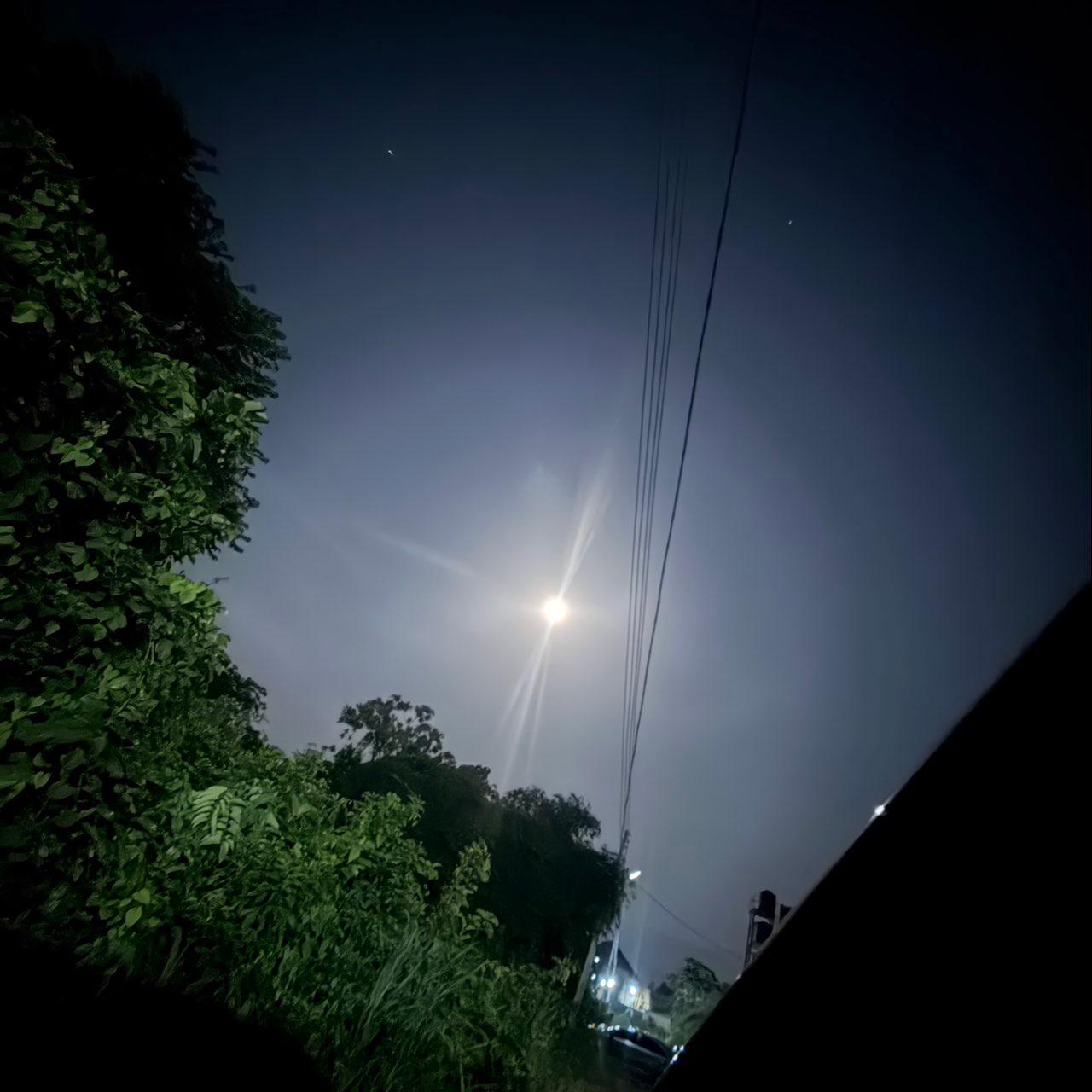 The Moon over Enugu, Nigeria — full moon, Lunar Day 15
