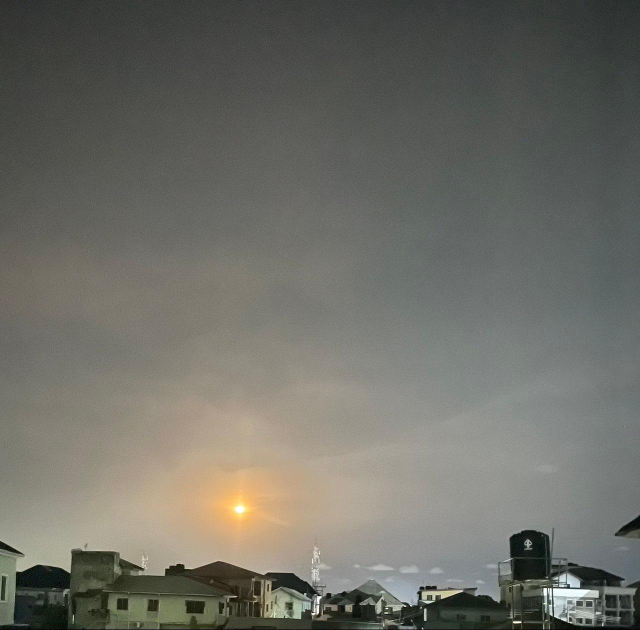 The Moon over Eti-Osa, Nigeria — waning gibbous, Lunar Day 19