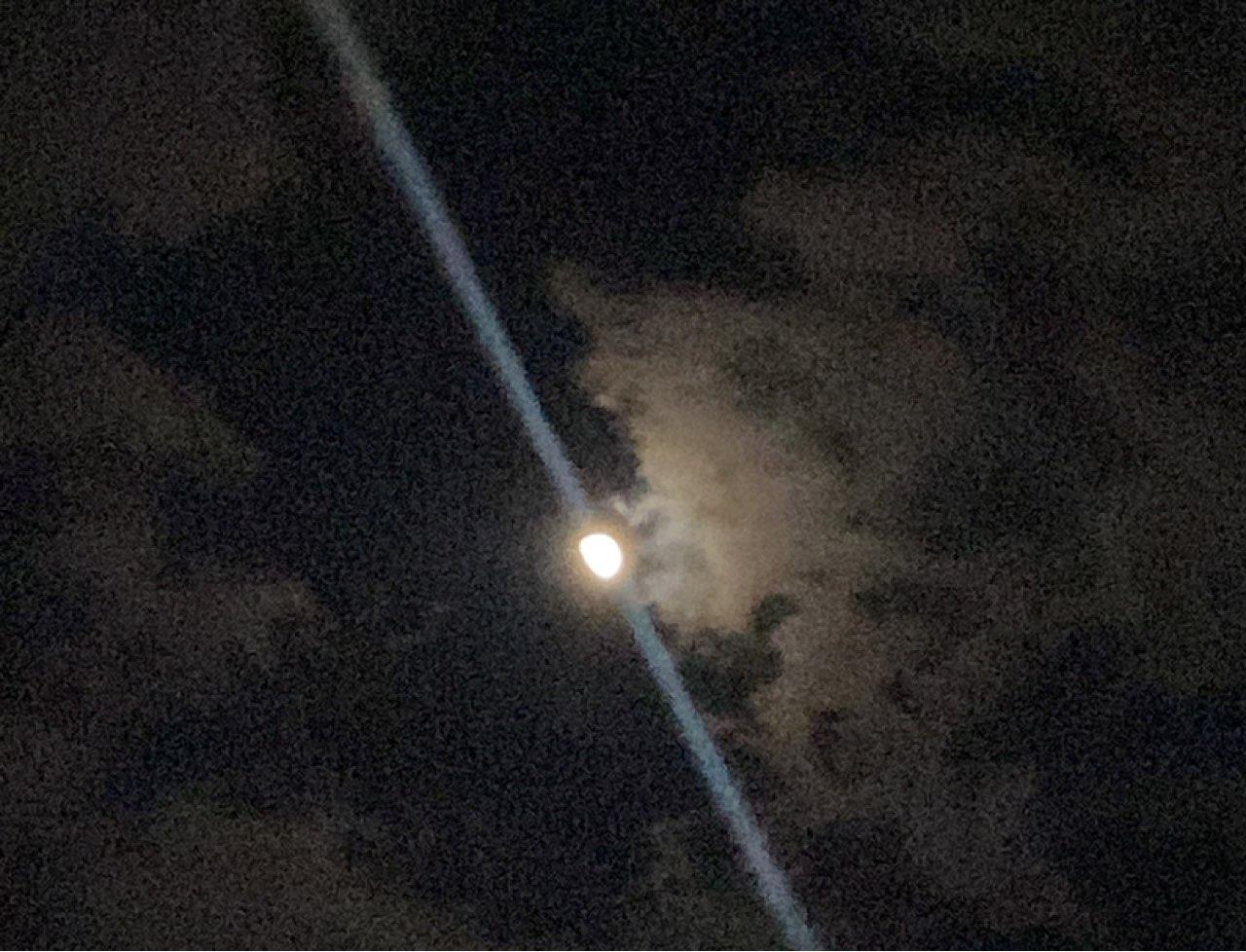 The Moon over Bandung, Indonesia — waxing gibbous, Lunar Day 11