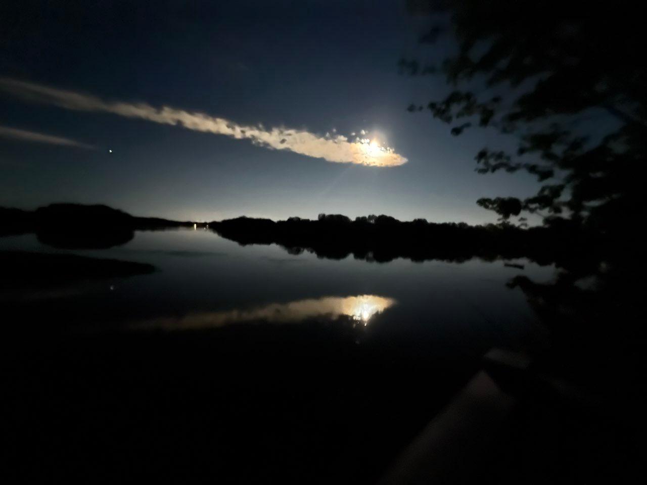 The Moon over Deux-Montagnes, Canada — waxing gibbous, Lunar Day 13