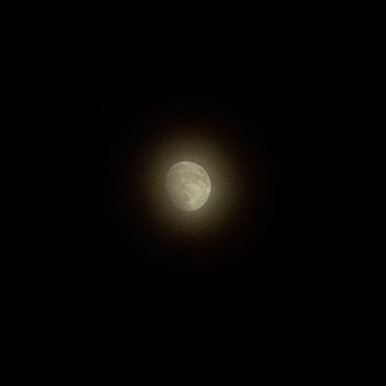 The Moon over Houston, United States — waxing gibbous, Lunar Day 13
