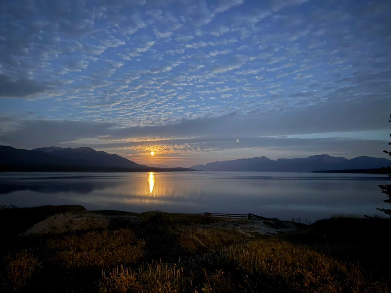 The Moon over Tagish, Canada — waxing gibbous, Lunar Day 14