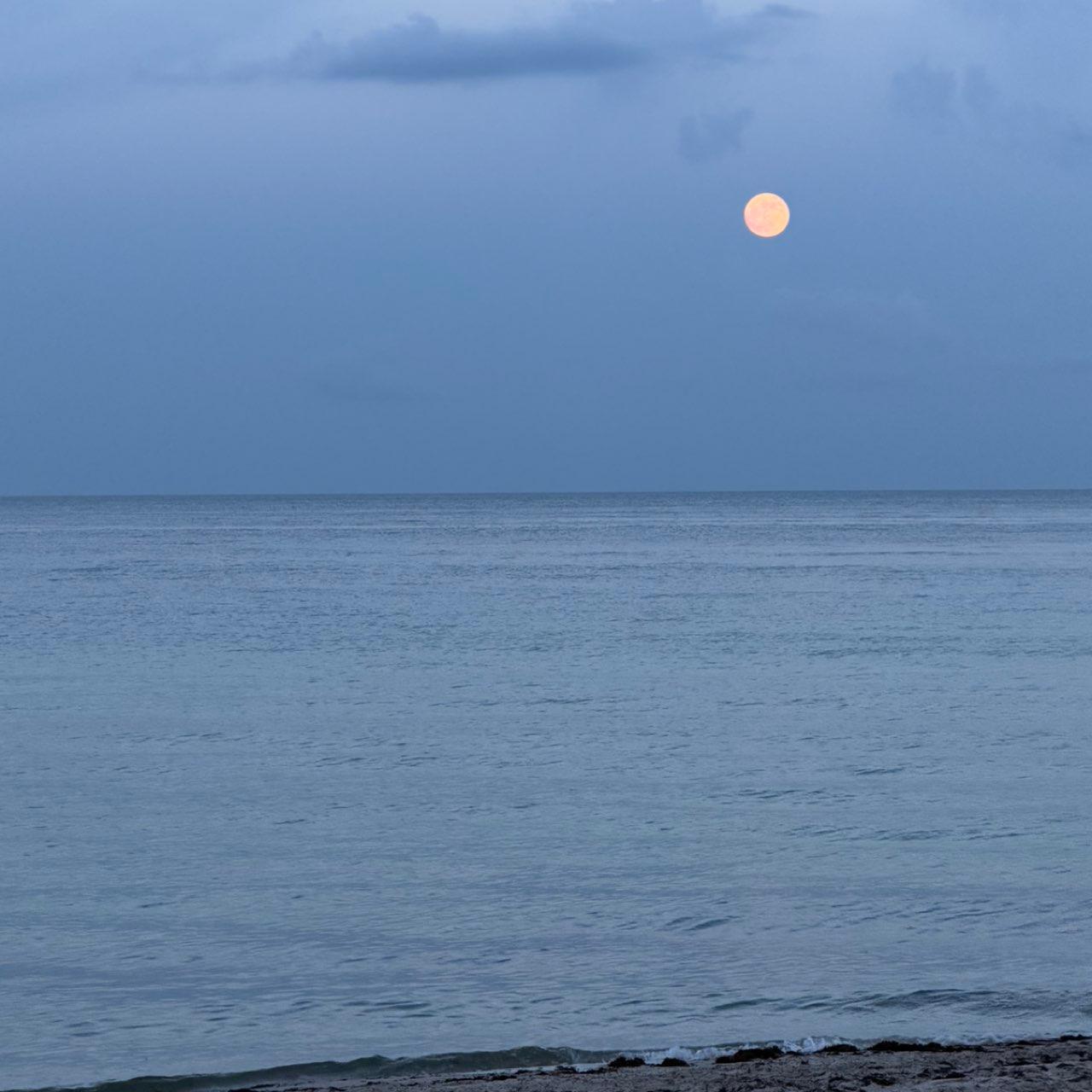 The Moon over Surfside, United States — full moon, Lunar Day 15