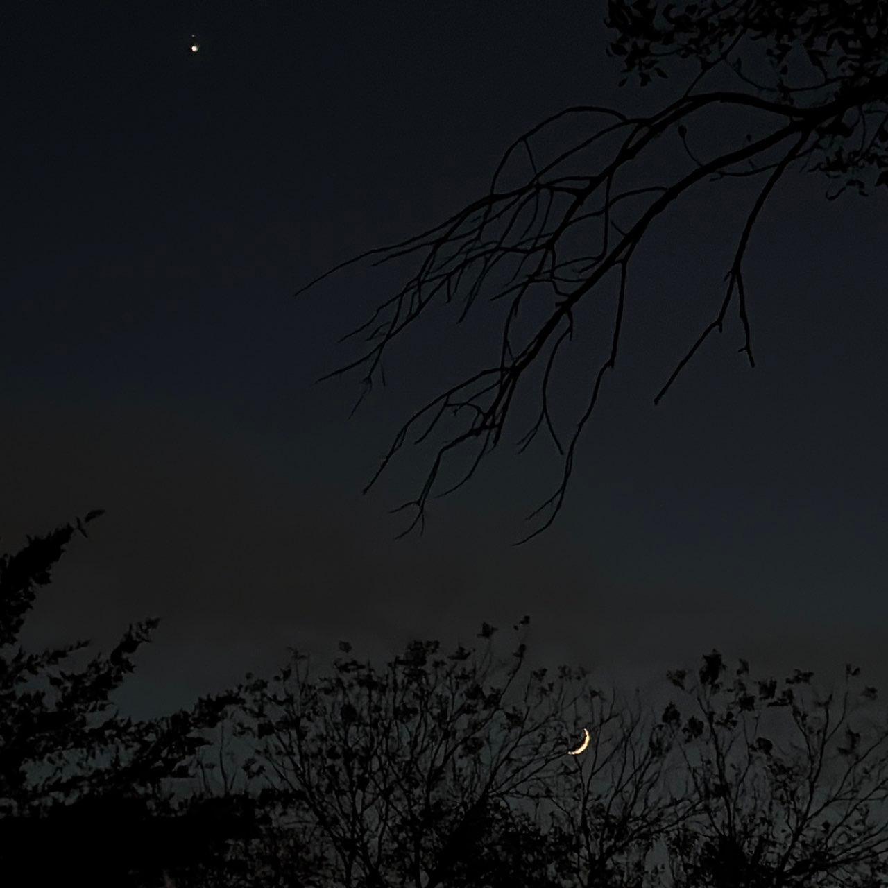 The Moon over Farmers Branch, Estados Unidos — waxing crescent, Lunar Day 4