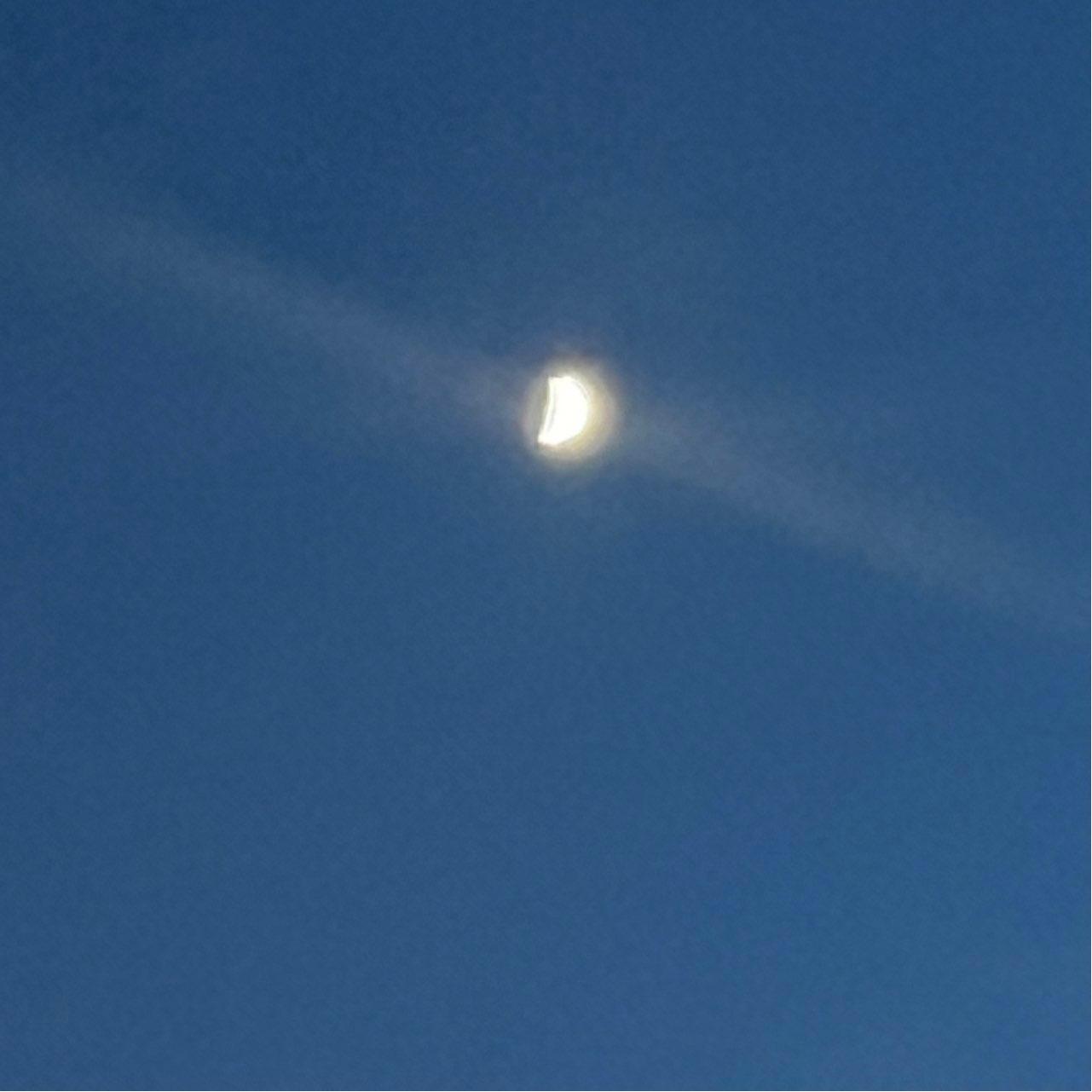 The Moon over Borås, Sverige — first quarter, Lunar Day 7