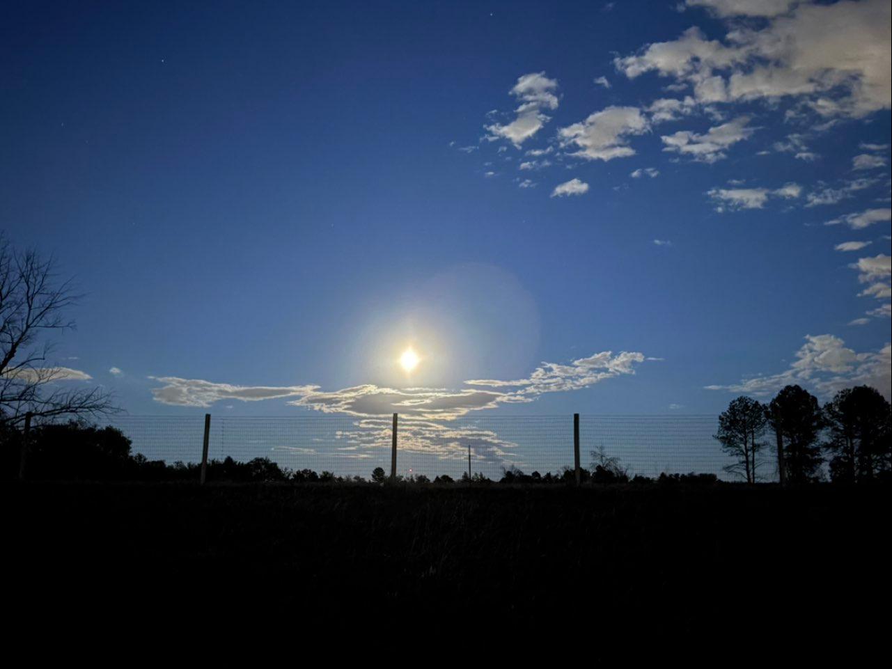 The Moon over Denver, United States — full moon, Lunar Day 17