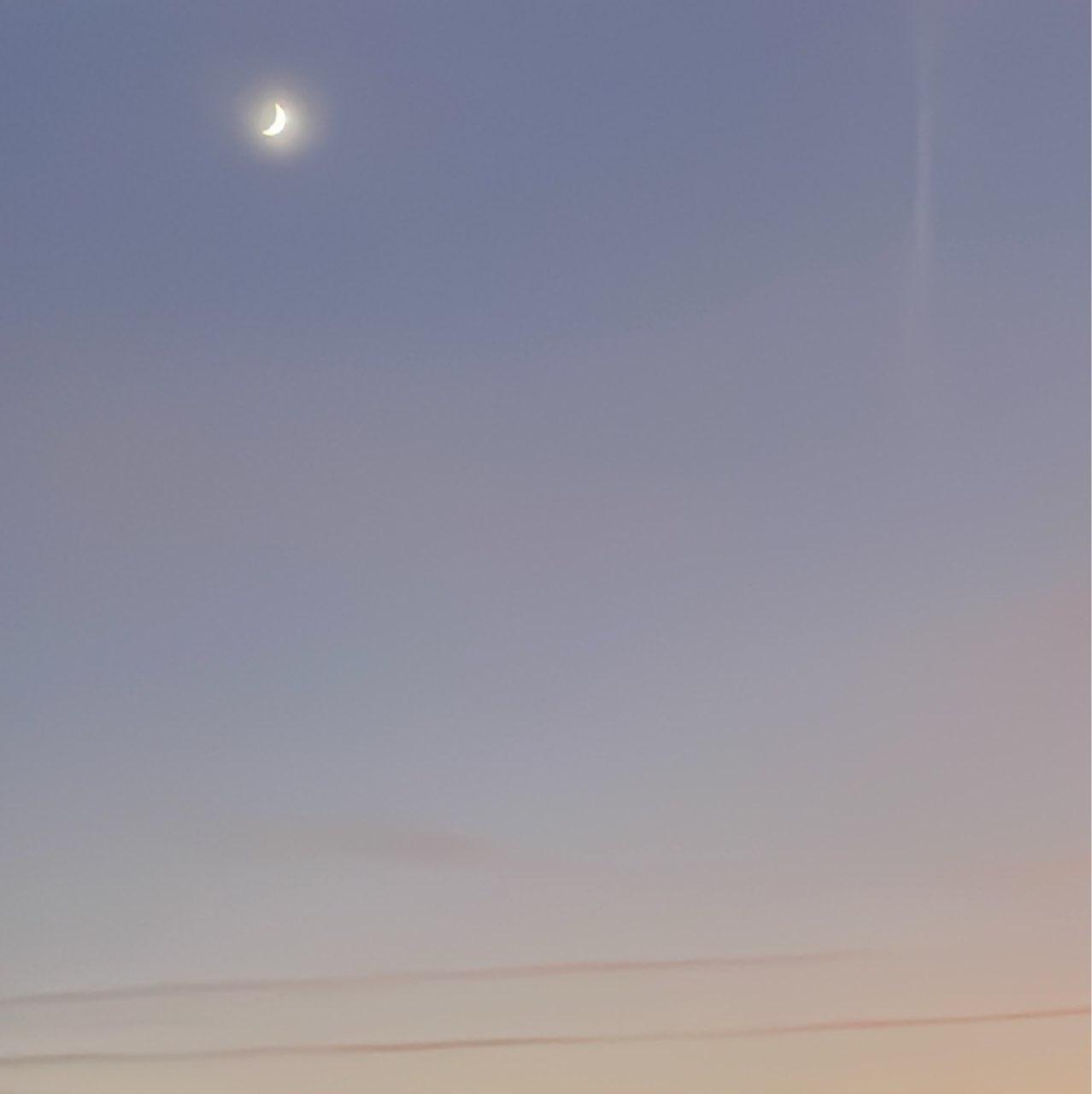 The Moon over Wien, Österreich — waxing crescent, Lunar Day 6