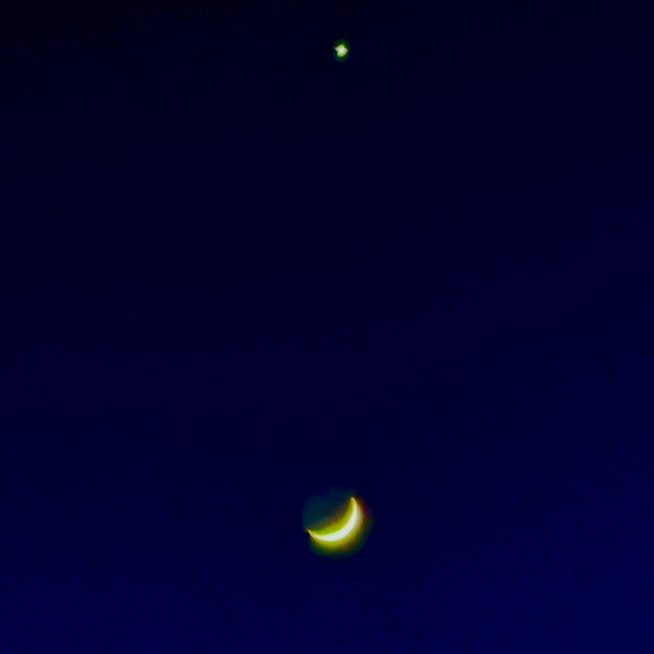 The Moon over Ansbach, Deutschland — waxing crescent, Lunar Day 4