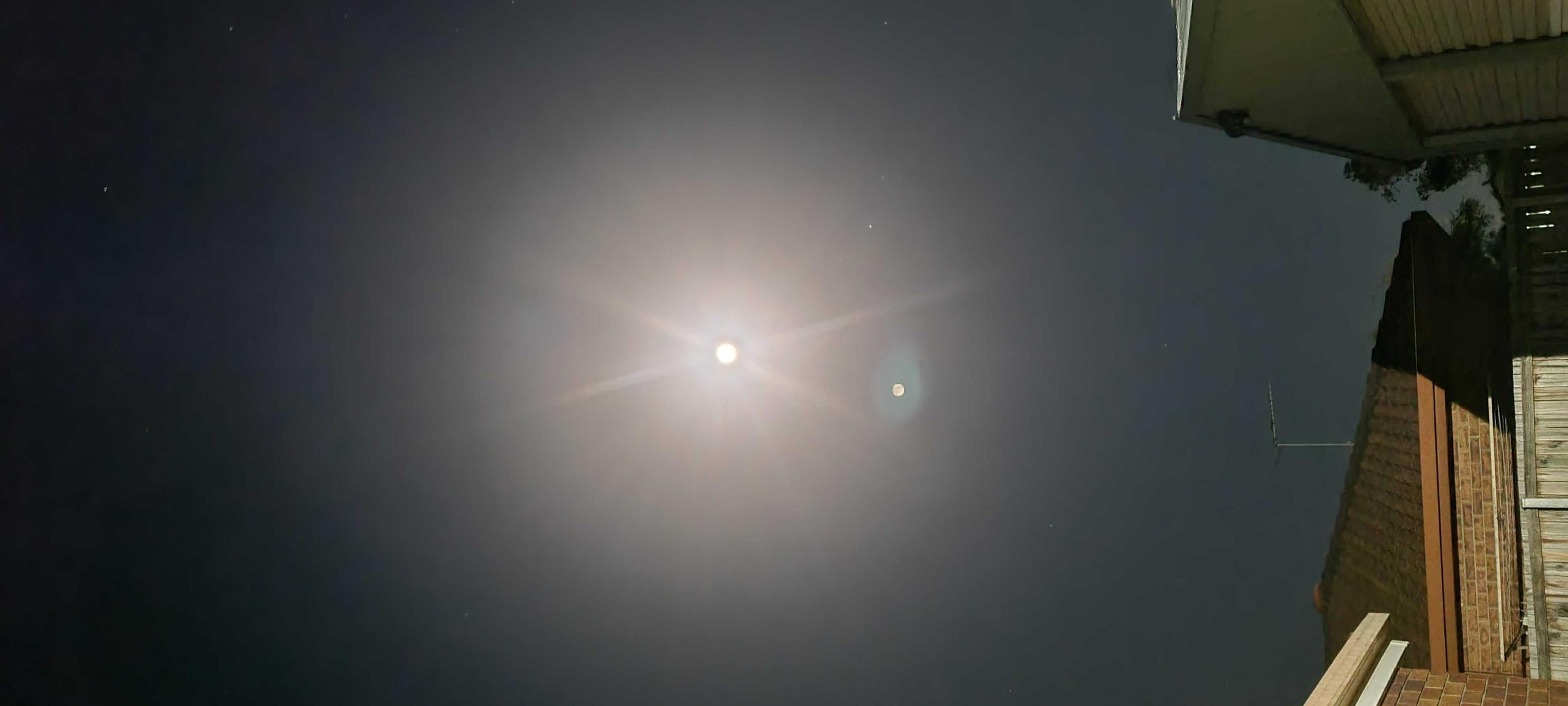 The Moon over Brisbane, Australia — full moon, Lunar Day 16
