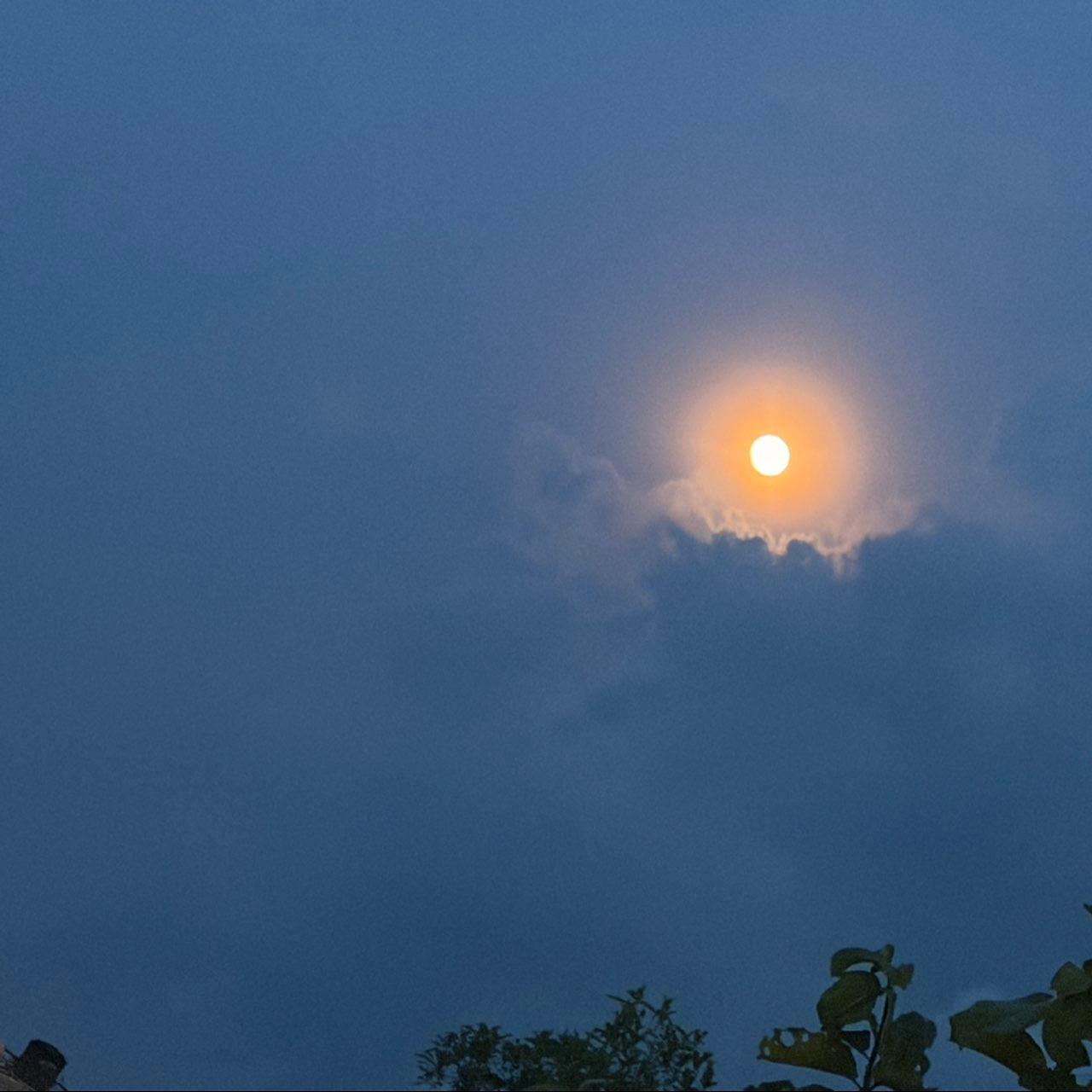 The Moon over Enugu, Nigeria — full moon, Lunar Day 15