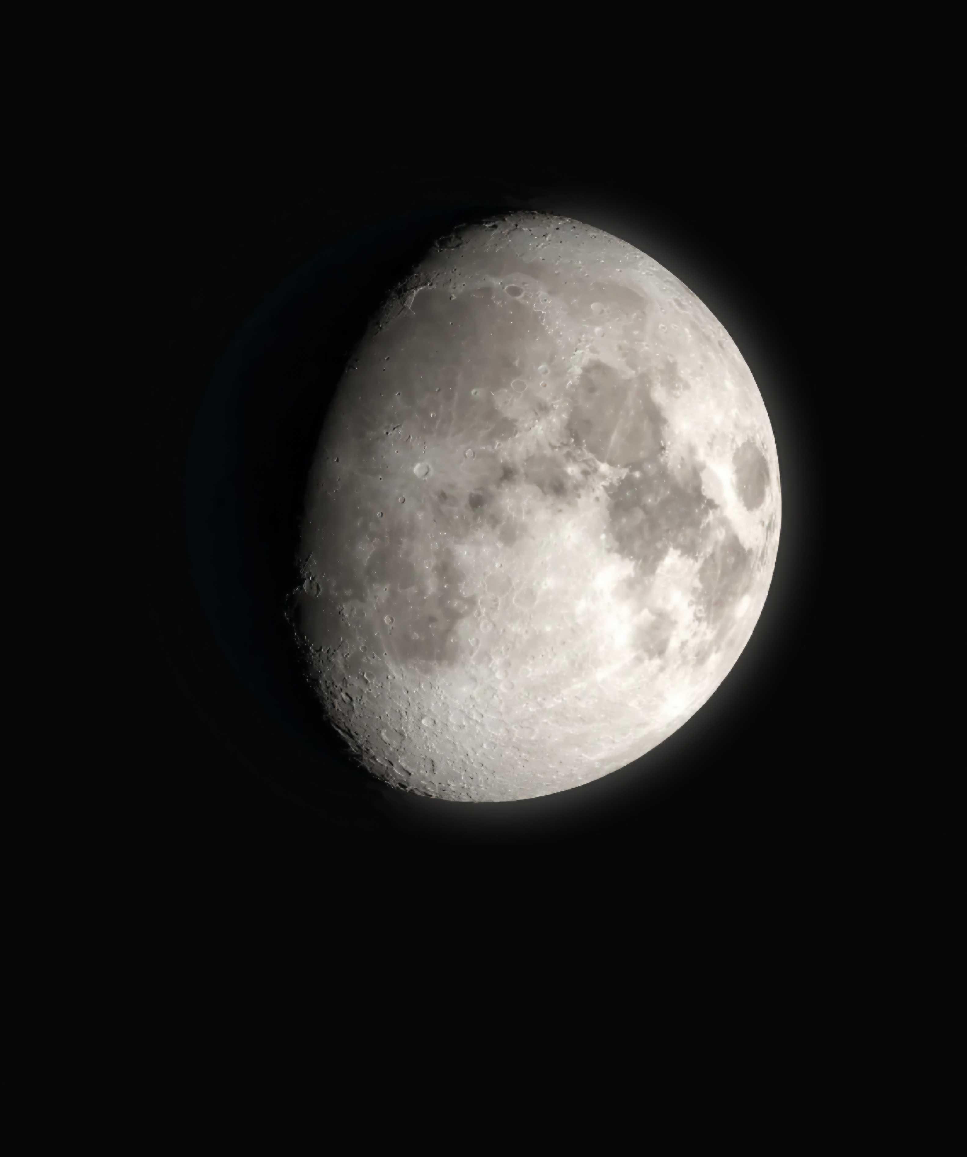 The Moon over Montello, United States — waxing gibbous, Lunar Day 12