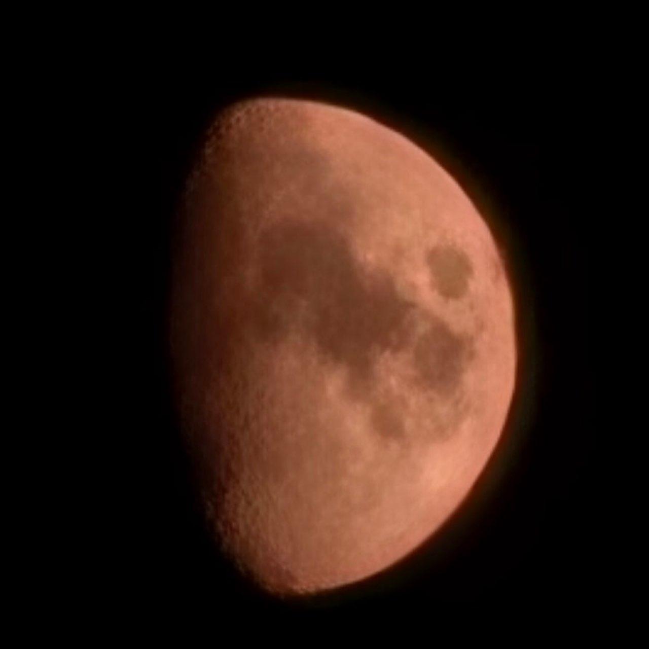 The Moon over Denver, United States — waxing gibbous, Lunar Day 10