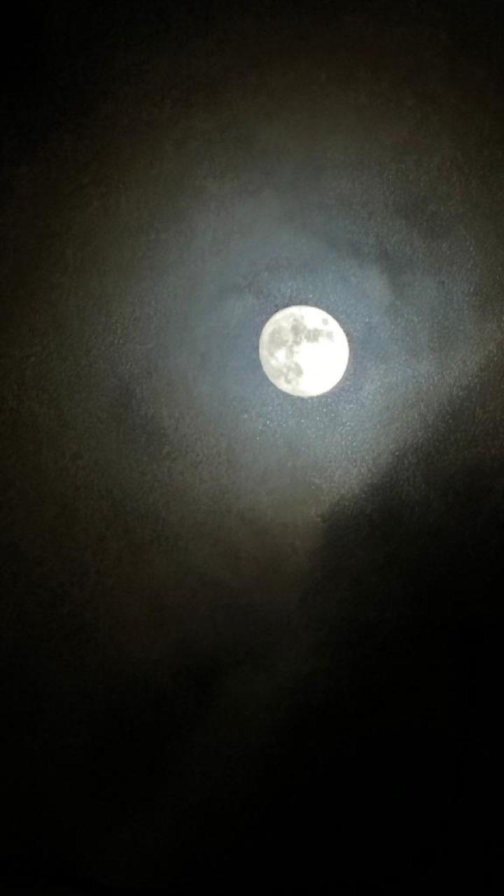The Moon over The Hague, Netherlands — full moon, Lunar Day 13