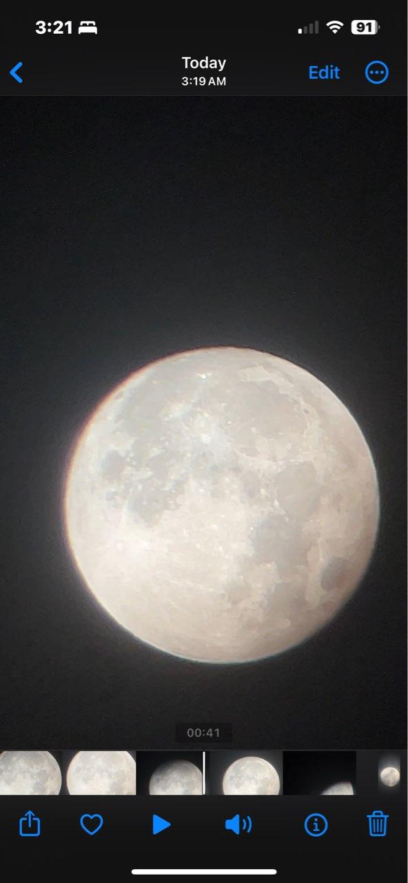 The Moon over Markham, Canada — full moon, Lunar Day 14