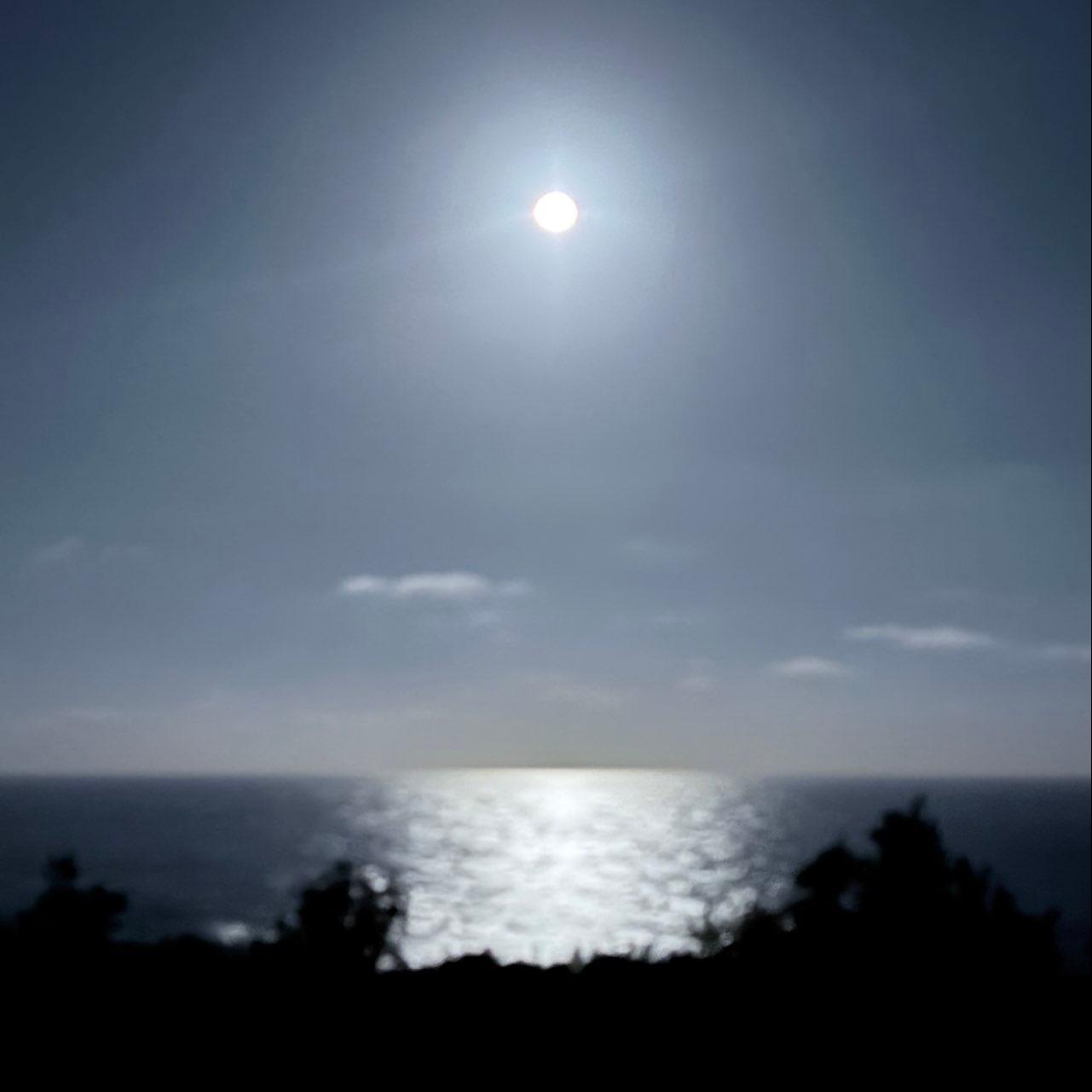 The Moon over Newcastle, Australia — full moon, Lunar Day 18