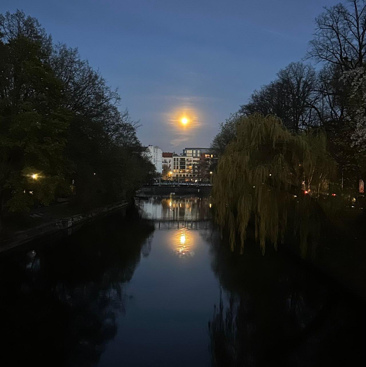 The Moon over Berlin, Germany — full moon, Lunar Day 15