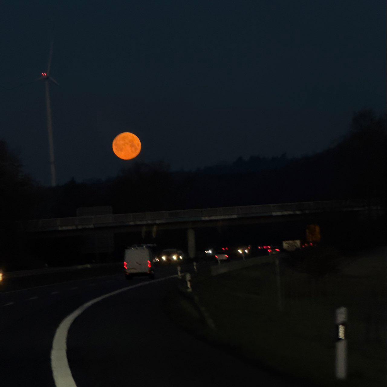 The Moon over Goldbach, Germany — full moon, Lunar Day 14