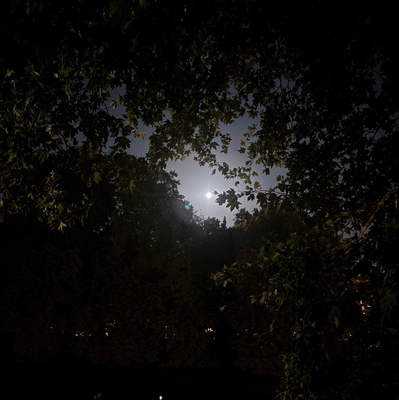 The Moon over Lyon, France — full moon, Lunar Day 17