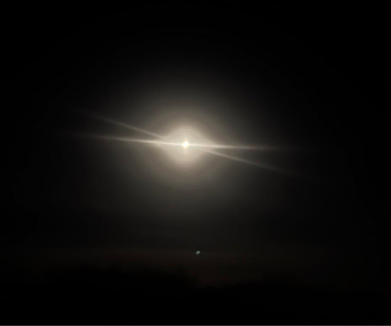 The Moon over Löwenberger Land, Deutschland — waxing gibbous, Lunar Day 10