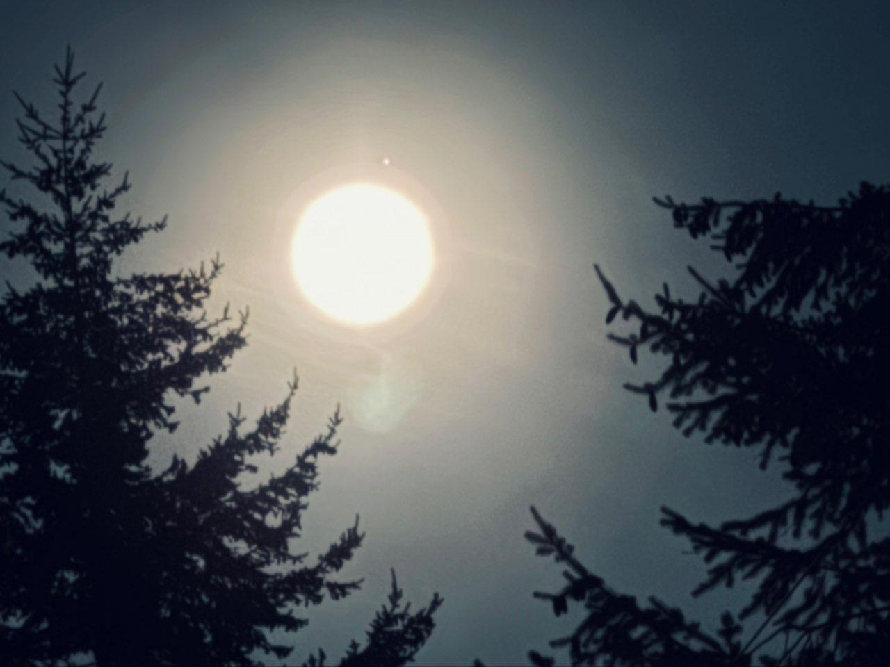 The Moon over Sunshine Coast, Canada — full moon, Lunar Day 15