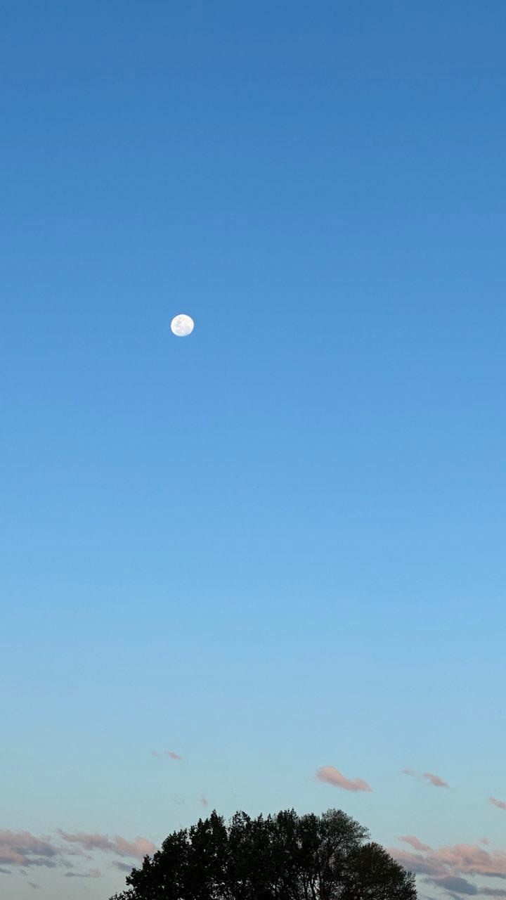 The Moon over Christchurch, New Zealand — full moon, Lunar Day 13