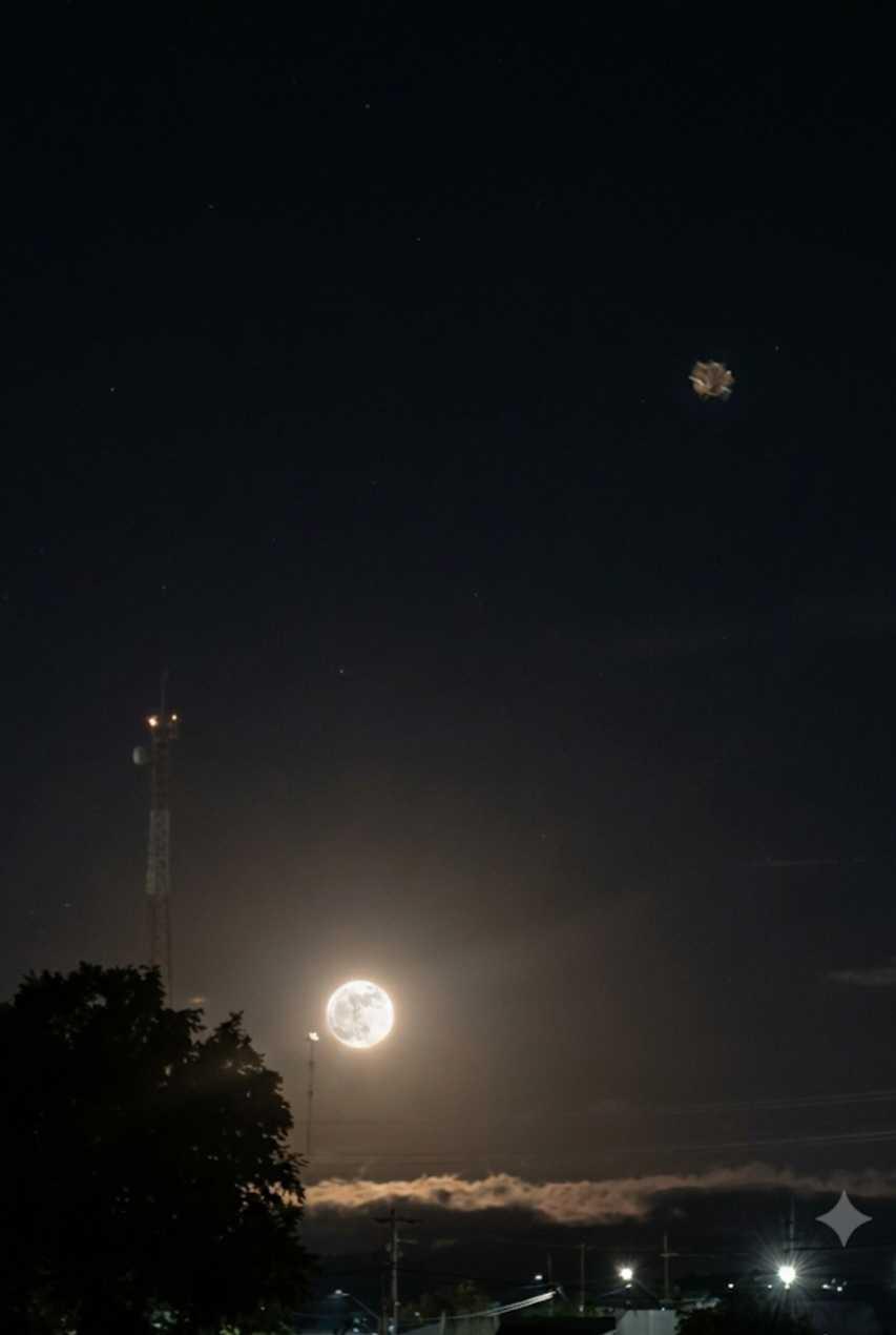 The Moon over Brasil — waning gibbous, Lunar Day 19