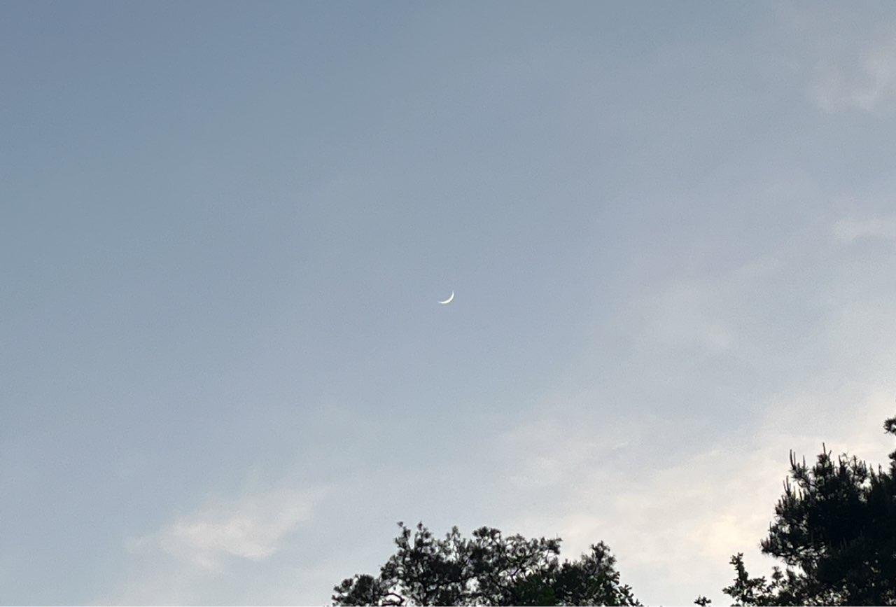 The Moon over Rüsselsheim am Main, Deutschland — waxing crescent, Lunar Day 4